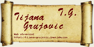 Tijana Grujović vizit kartica